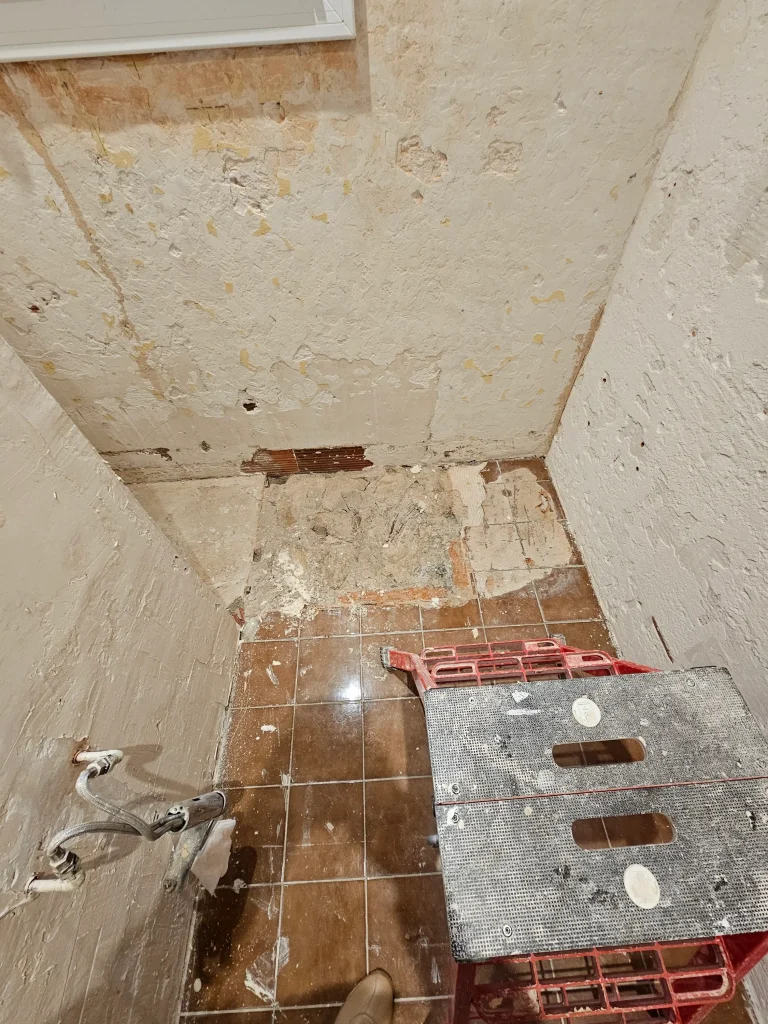 preparation douche renovation salle de bain 17