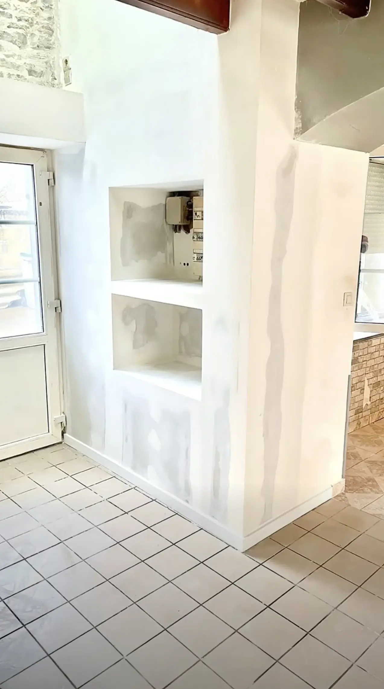 realisation coffrage placo compteur electrique apres