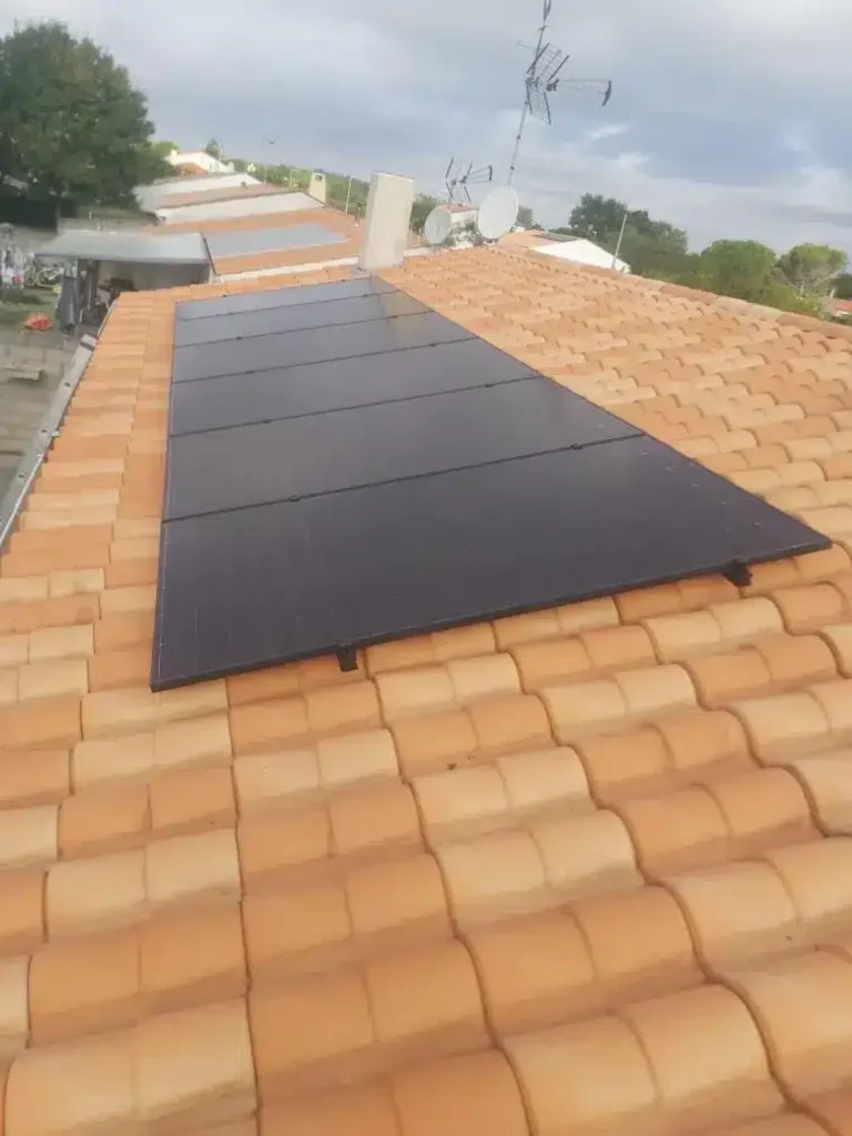 Installation photovoltaique 3 kw vue aerienne - Saint ouen aunis 17